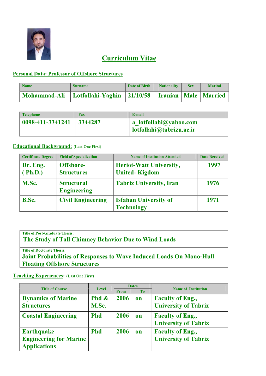 Curriculum Vitae