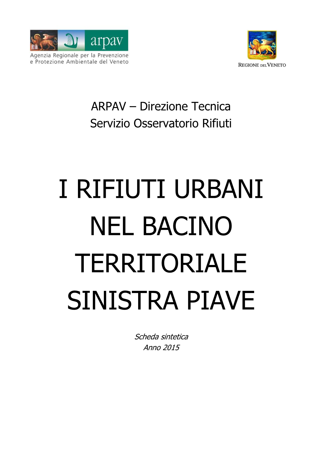 I Rifiuti Urbani Nel Bacino Territoriale Sinistra Piave