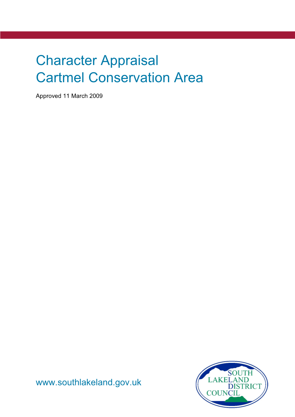 Cartmel Conservation Area Character Appraisal