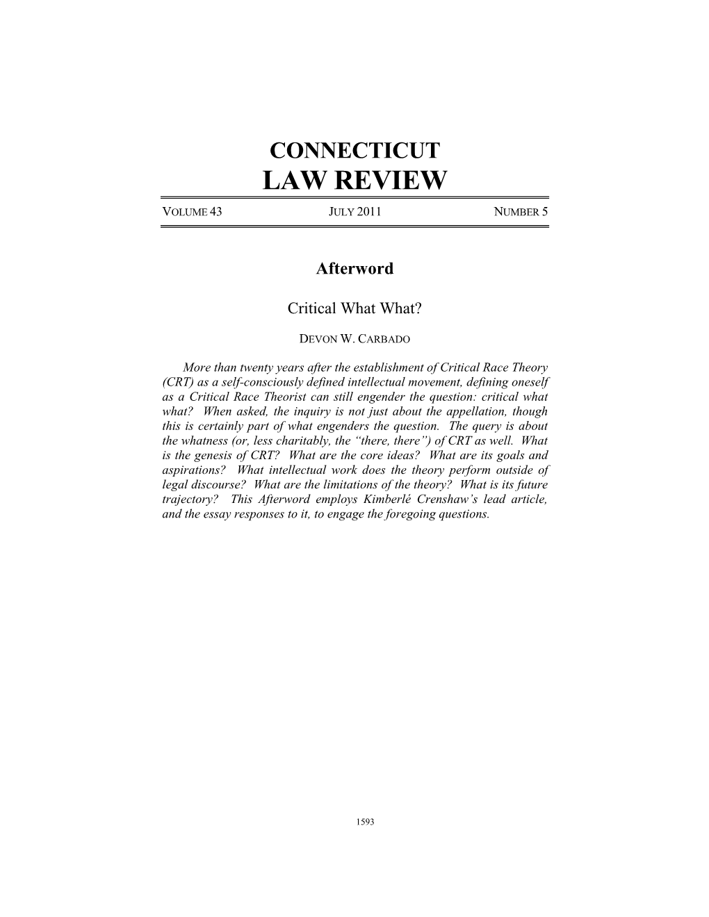 Connecticut Law Review