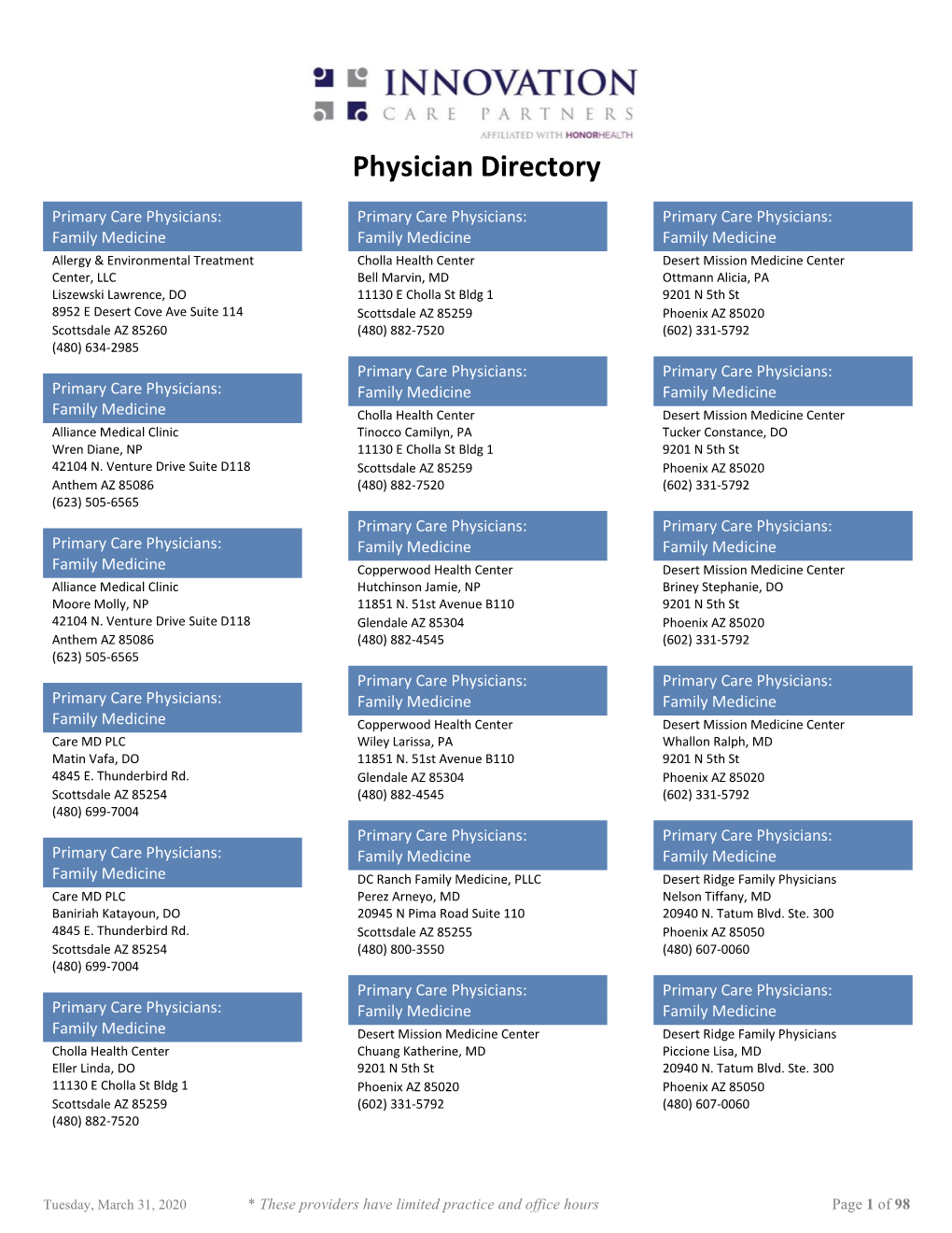 Physician Directory