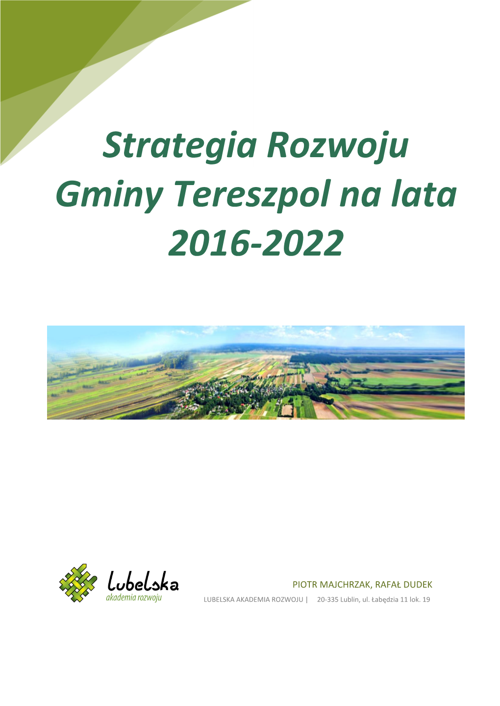 Strategia Rozwoju Gminy Na Lata 2016-2022