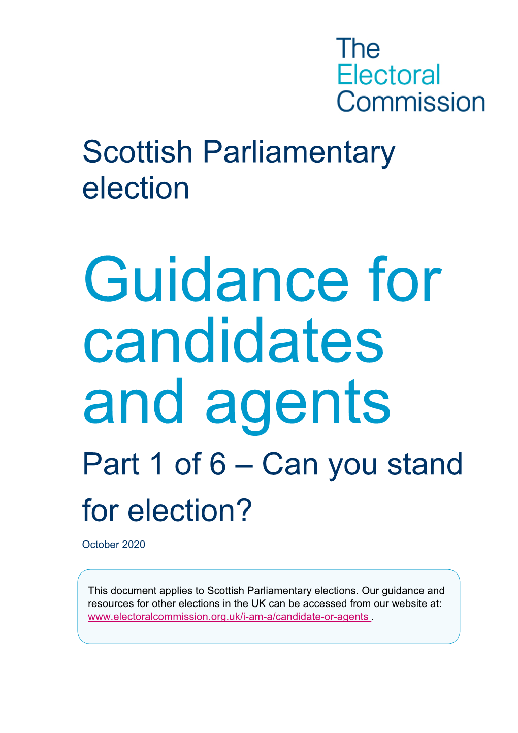 Part 1 of 6 – Can You Stand for Election?