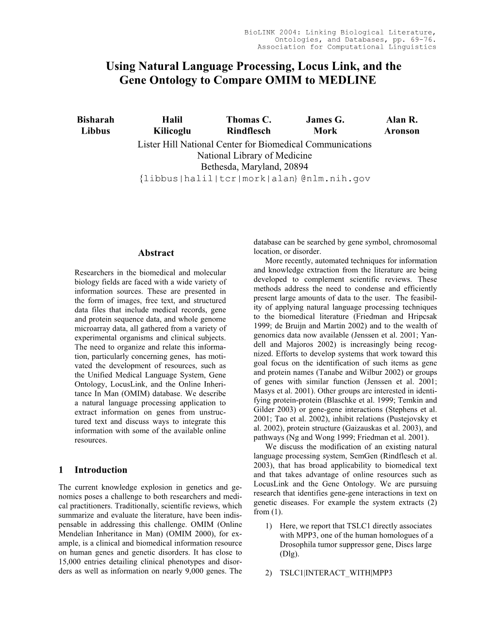 HLT/NAACL 2004 Template