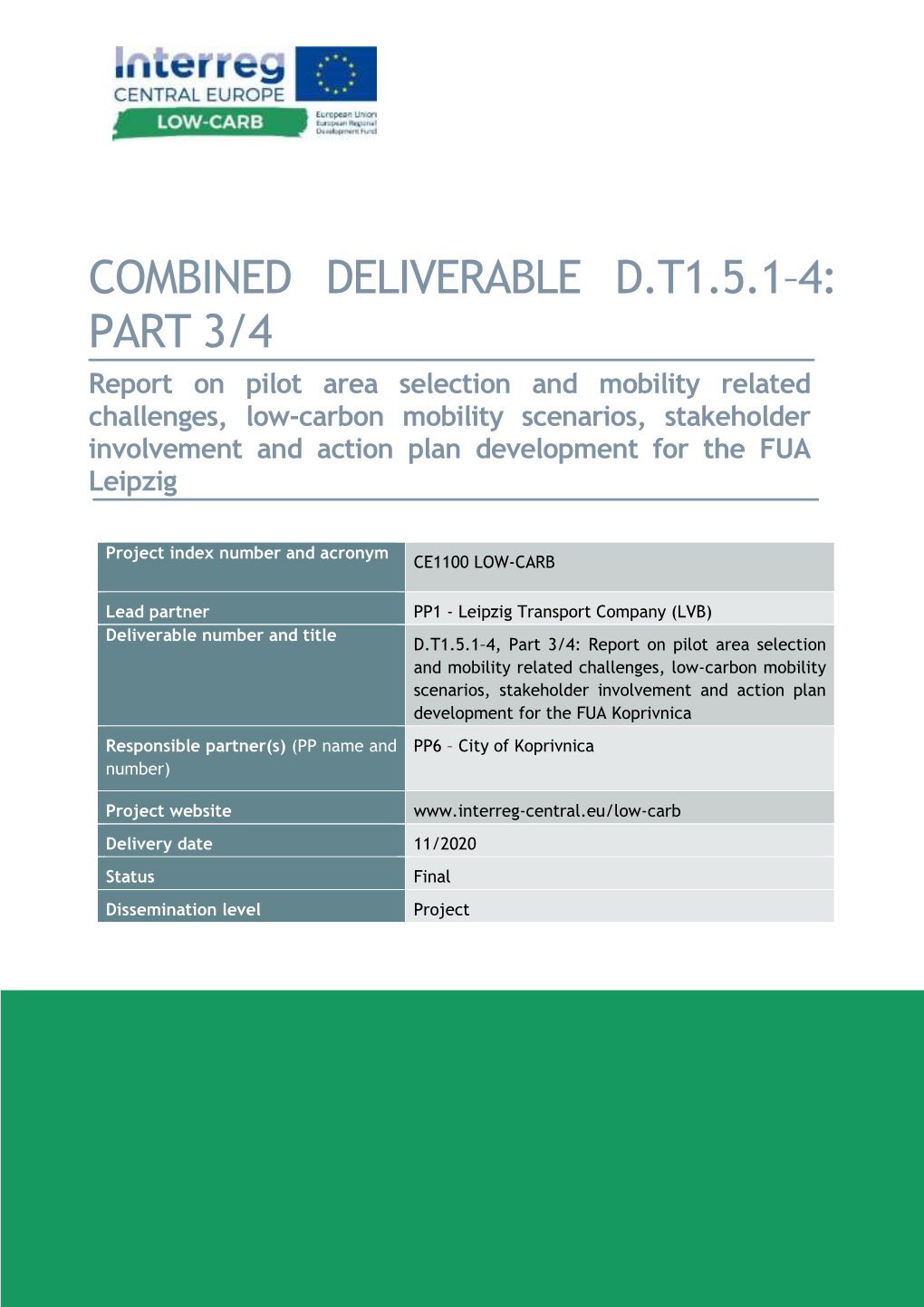 LOW-CARB D.T1.5.1-4 Koprivnica Action Plan
