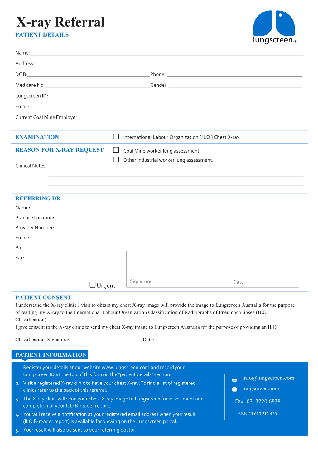 X-Ray Referral PATIENT DETAILS