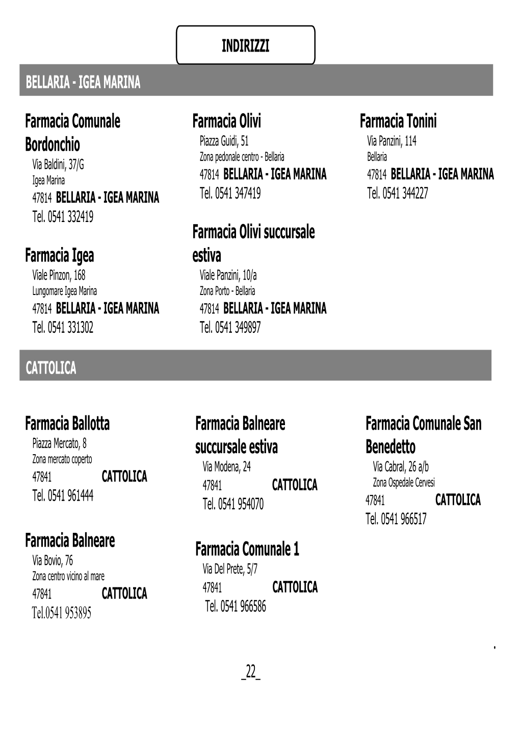 Turni Diurni Notturni E Festivi Delle Farmacie