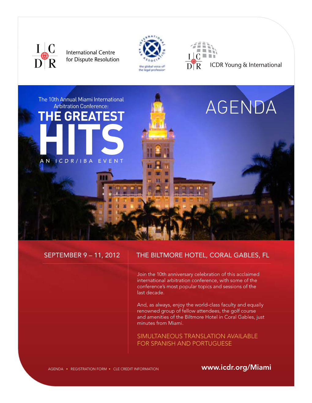 Agenda Hits an Icdr/Iba Event