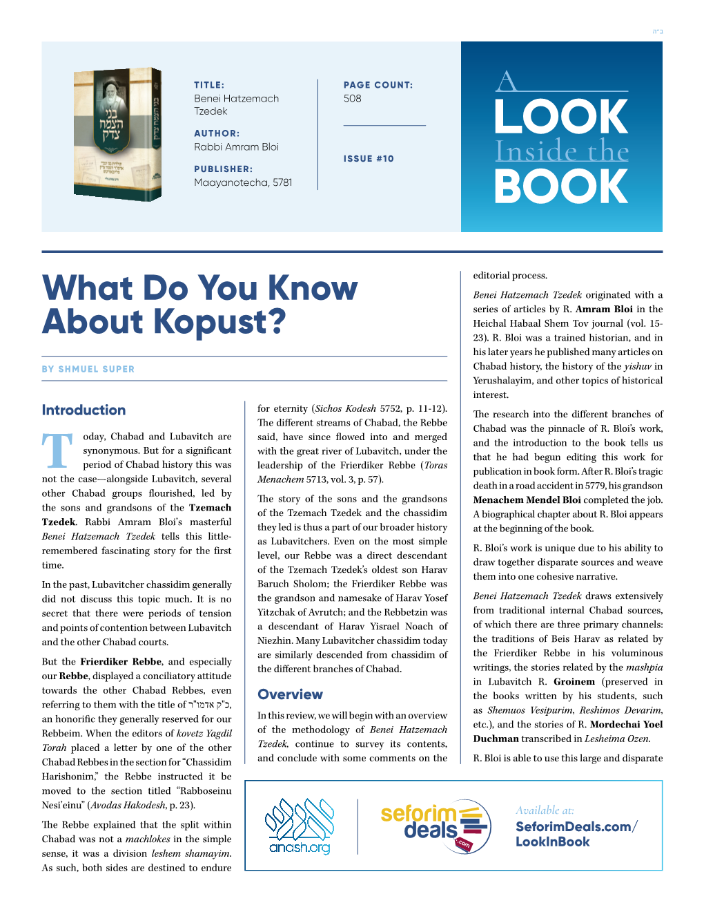 What Do You Know About Kopust?