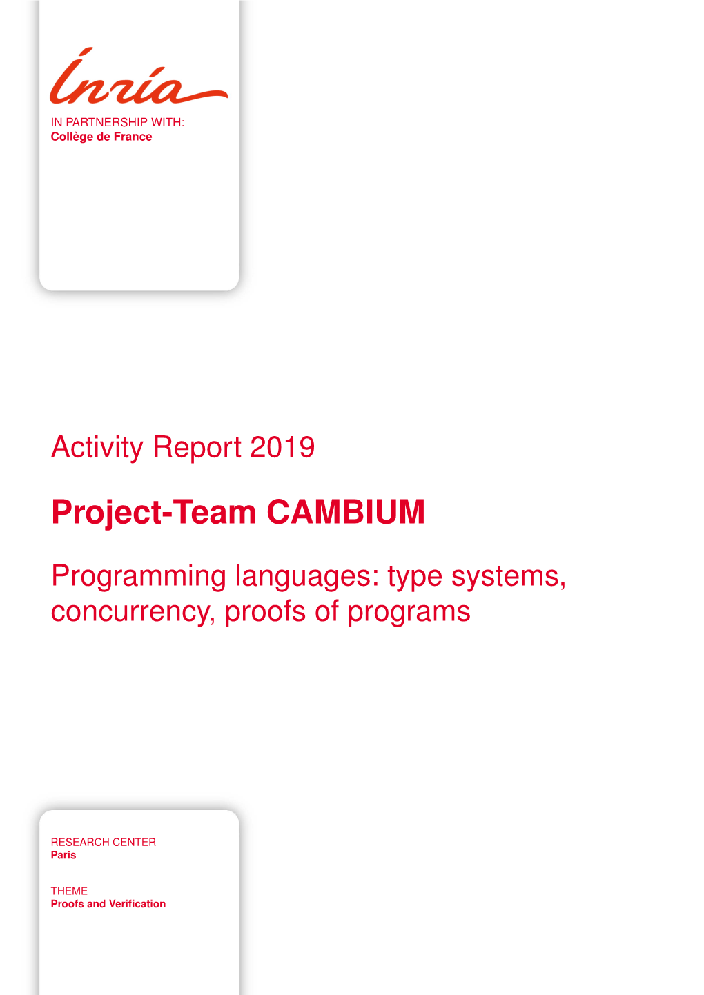 Project-Team CAMBIUM