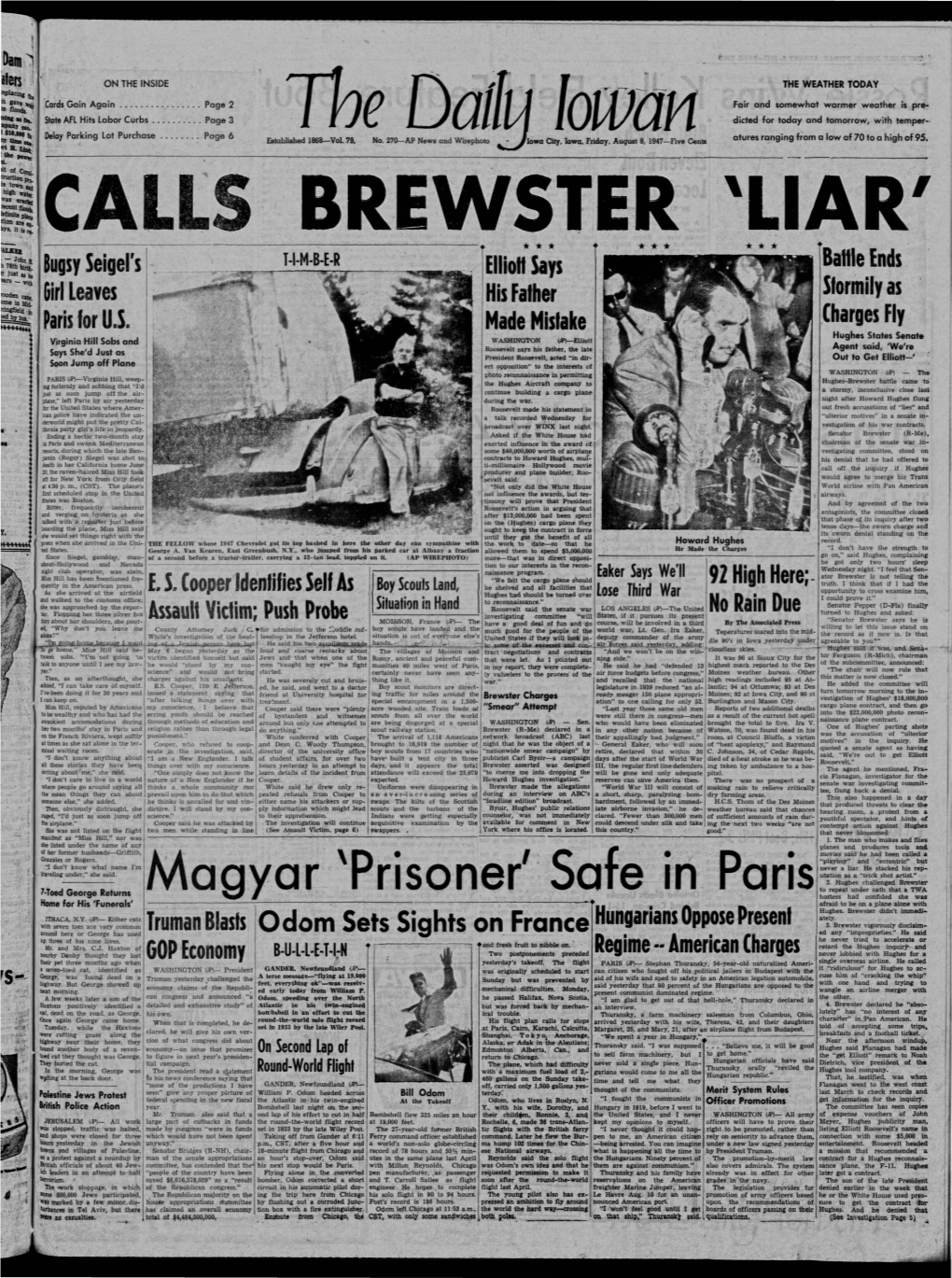 Daily Iowan (Iowa City, Iowa), 1947-08-08