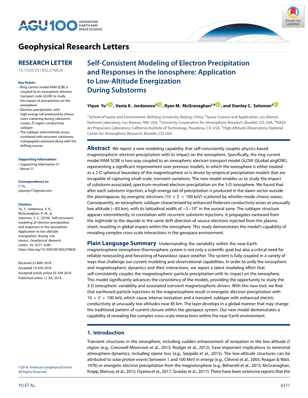 Self‐Consistent Modeling of Electron Precipitation and Responses in the Ionosphere: Application to Low‐Altitude Energization