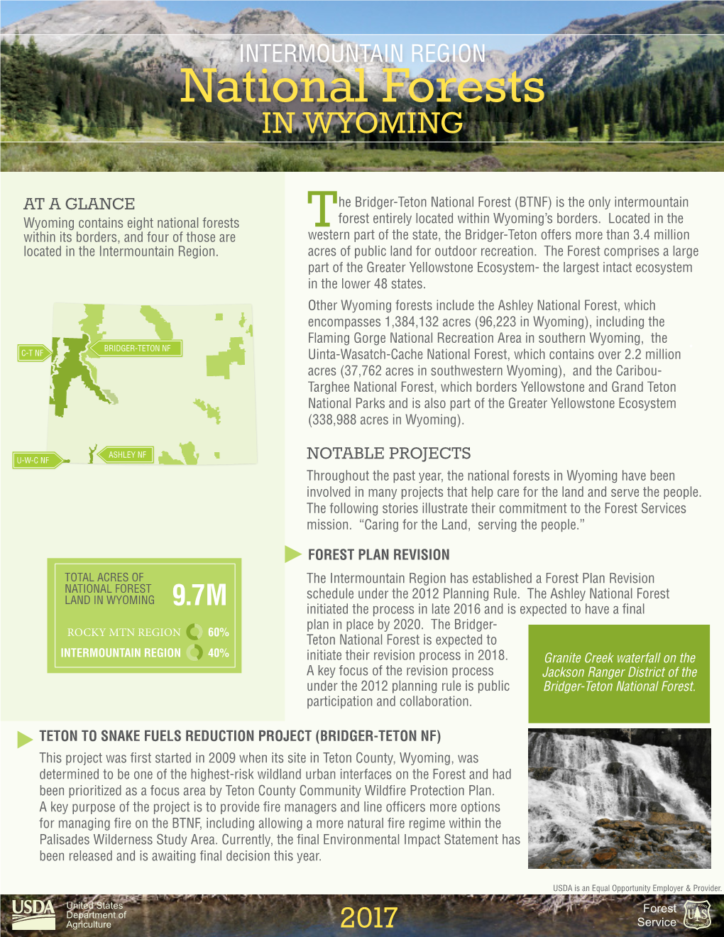 INTERMOUNTAIN REGION National Forests in WYOMING