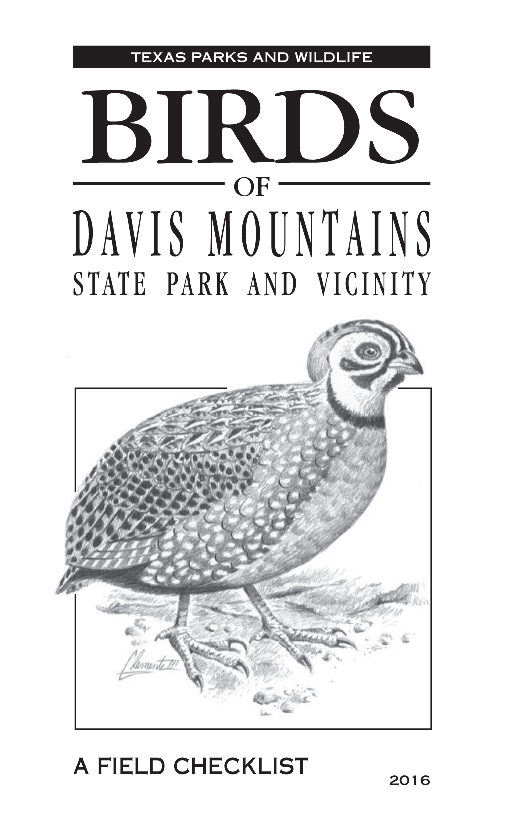 Birds of Davis Mountains State Park: a Field Checklist |