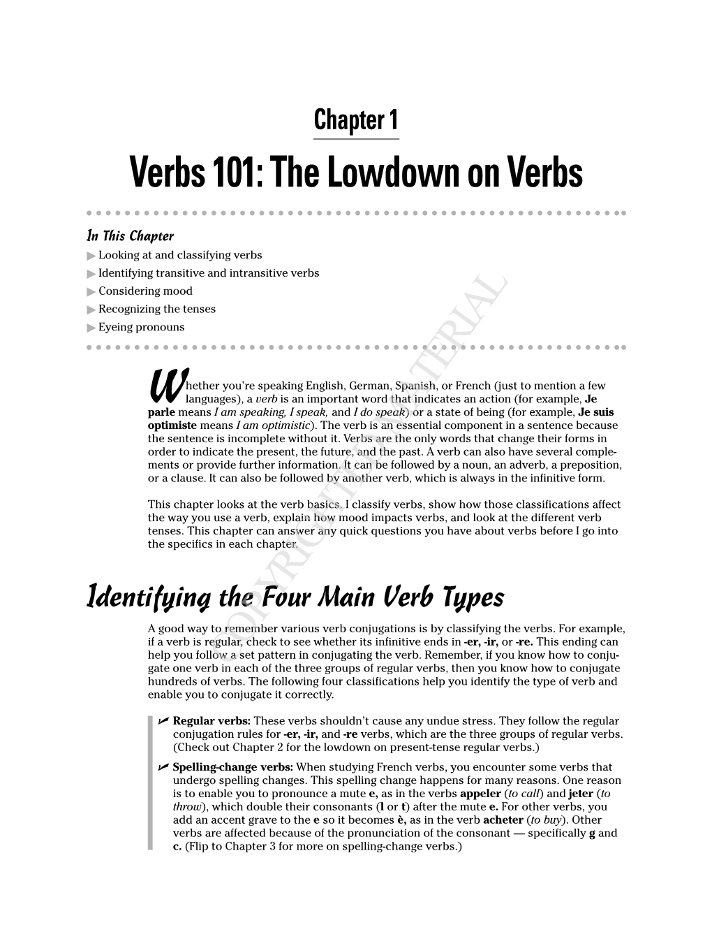 Verbs 101: the Lowdown on Verbs