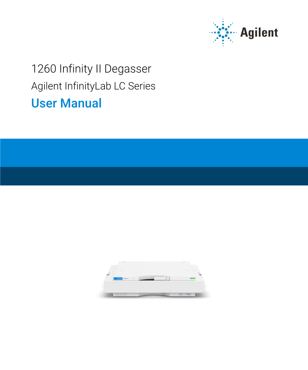 Agilent Infinitylab LC Series 1260 Infinity II Degasser User Manual