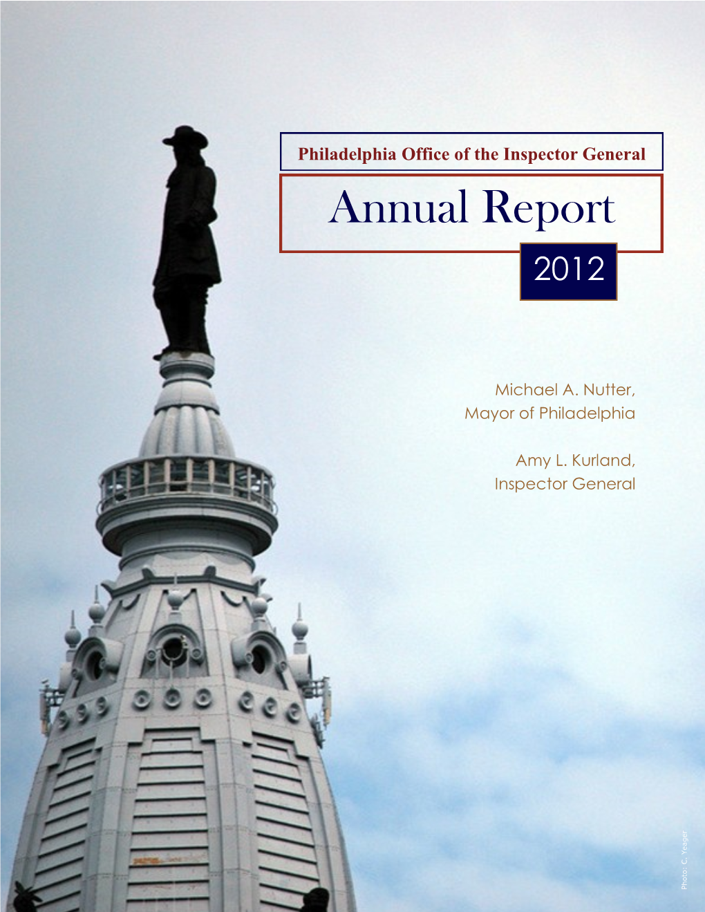 Philadelphia Office of the Inspector General Annual Report 2012