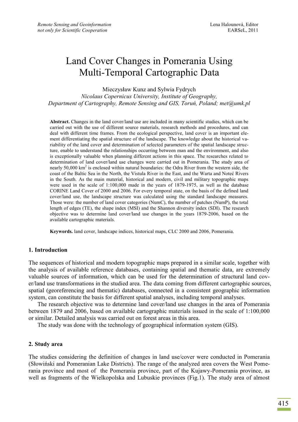 Earsel Symposium Proceedings Template