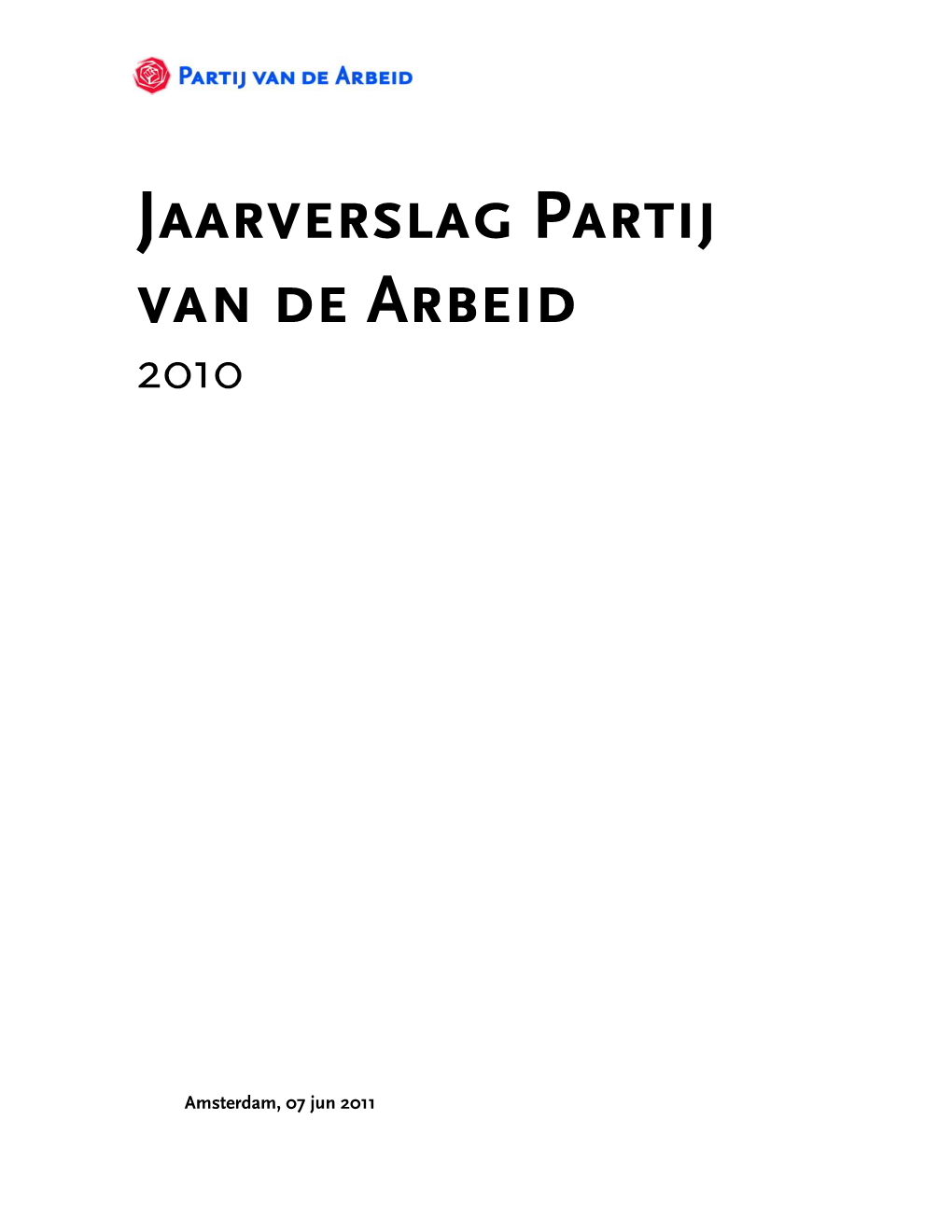 Pvda Jaarverslag 2010