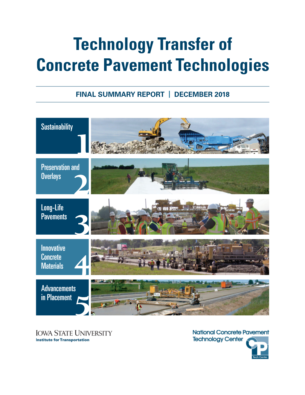 Technology Transfer of Concrete Pavement Technologies