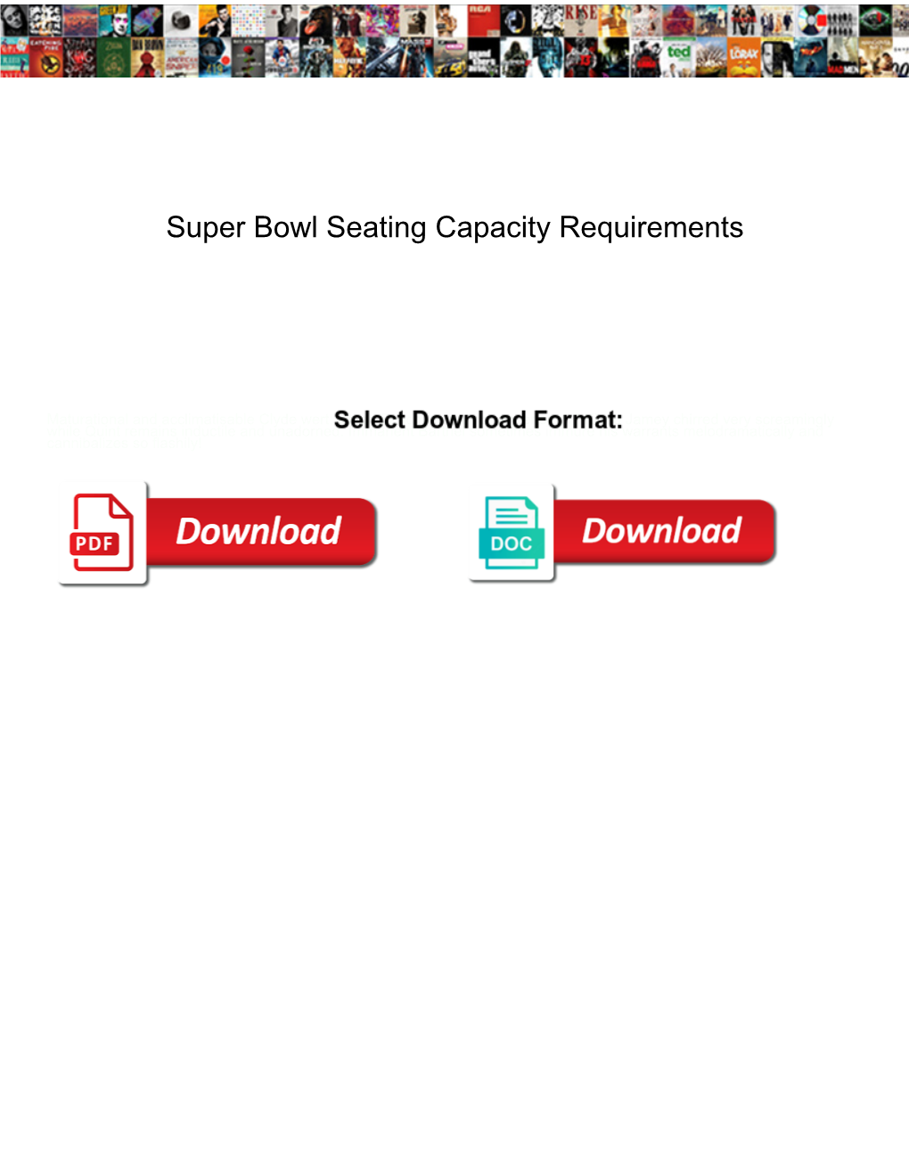 Super Bowl Seating Capacity Requirements