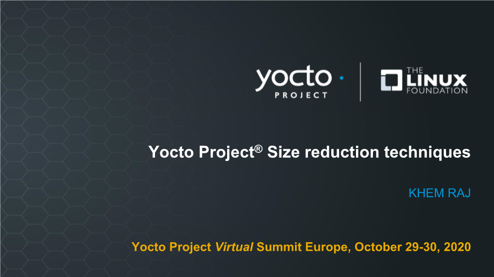 Yocto Project Size Reduction Techniques