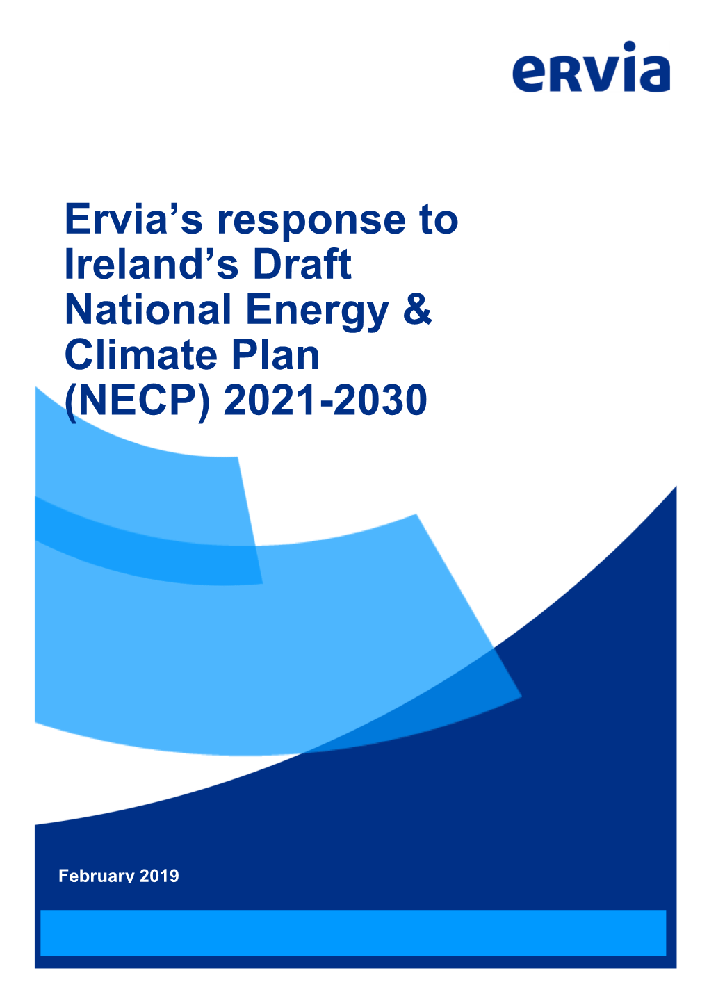 Ervia's Response to Ireland's Draft National Energy & Climate Plan