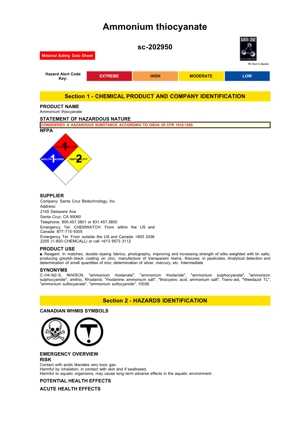 Ammonium Thiocyanate