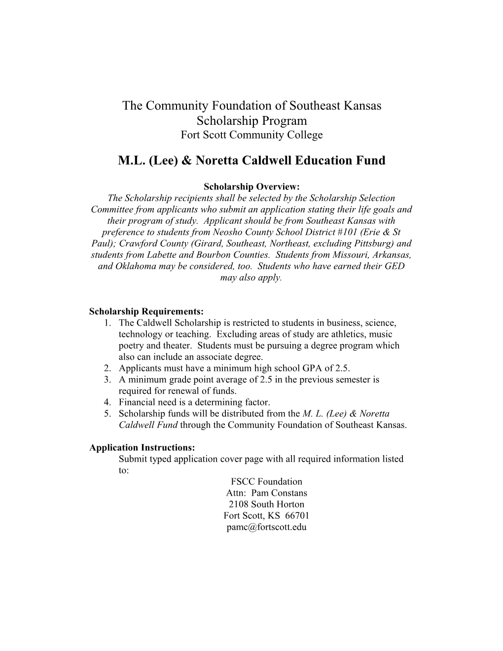 The Community Foundation of Southeast Kansas