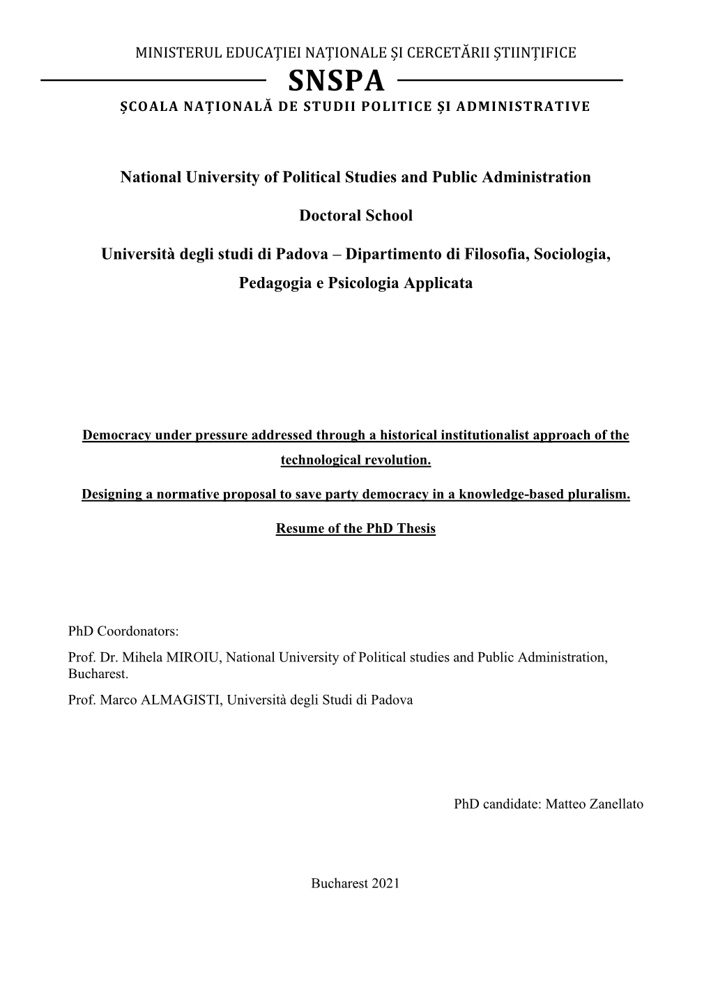 National University of Political Studies and Public Administration