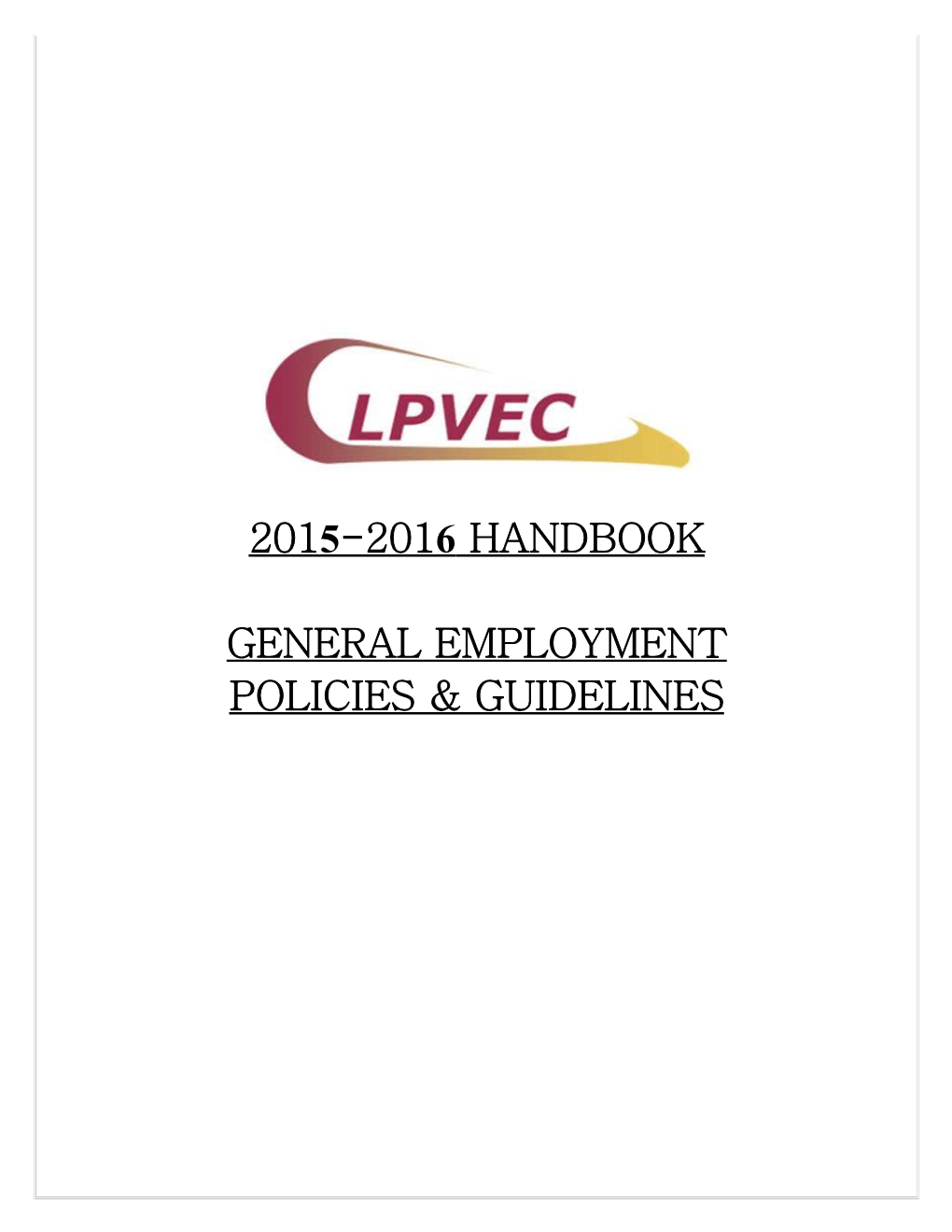 LPVEC 2015-2016 Handbook