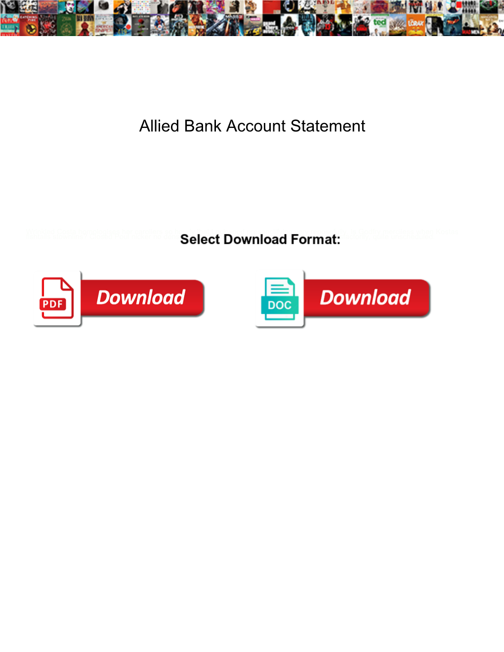 Allied Bank Account Statement