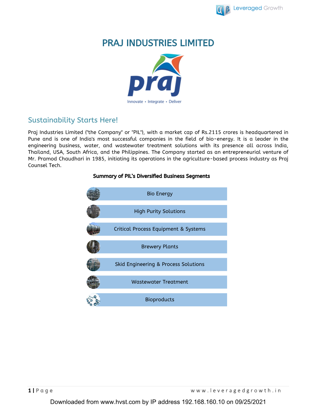 Praj Industries Limited