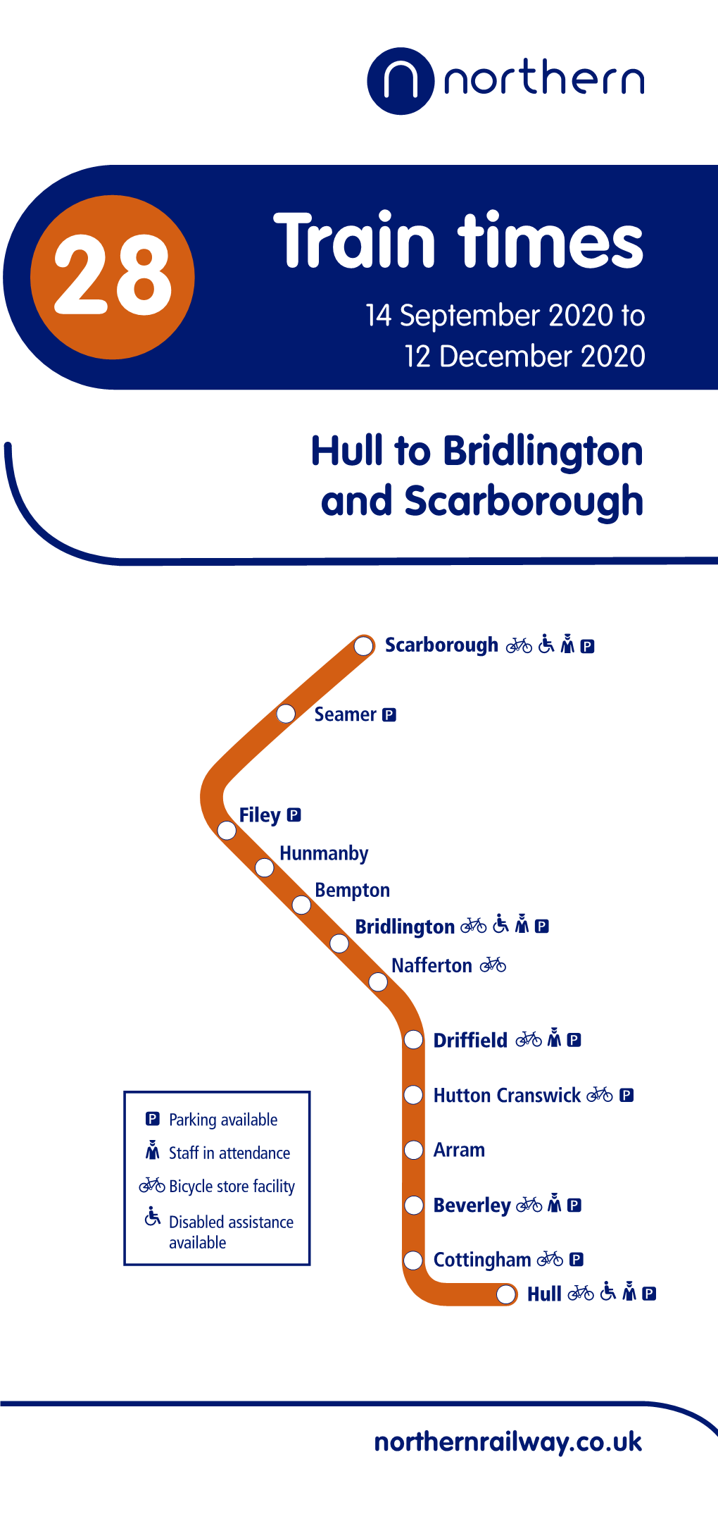 28 Train Times Hull to Bridlington and Scarborough