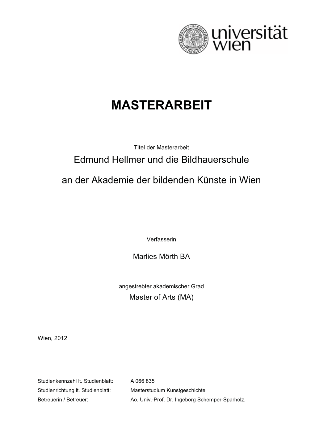 Masterarbeit