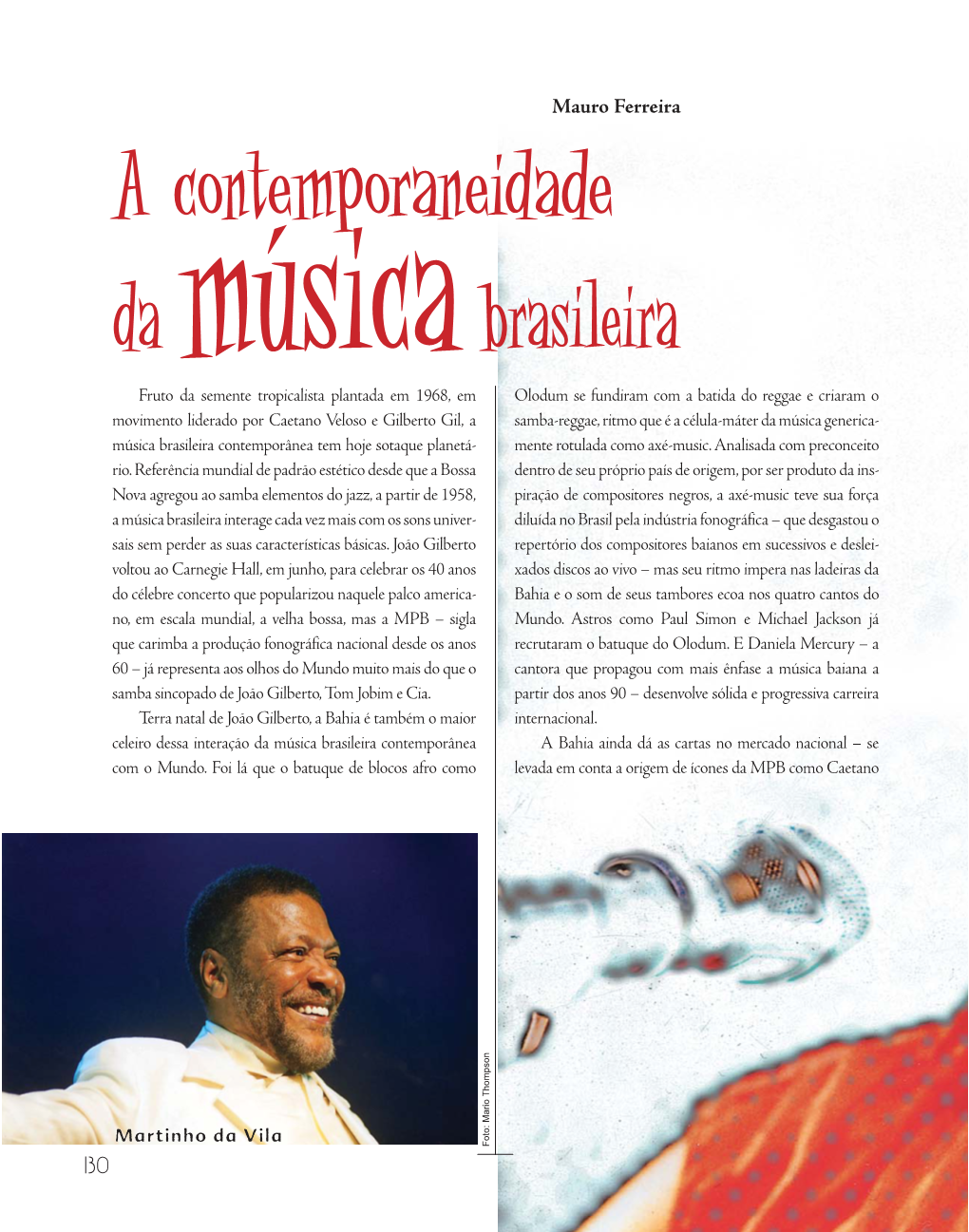 A Contemporaneidade Da Músicabrasileira