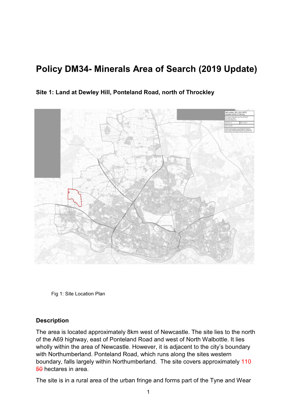 Policy DM34- Minerals Area of Search (2019 Update)