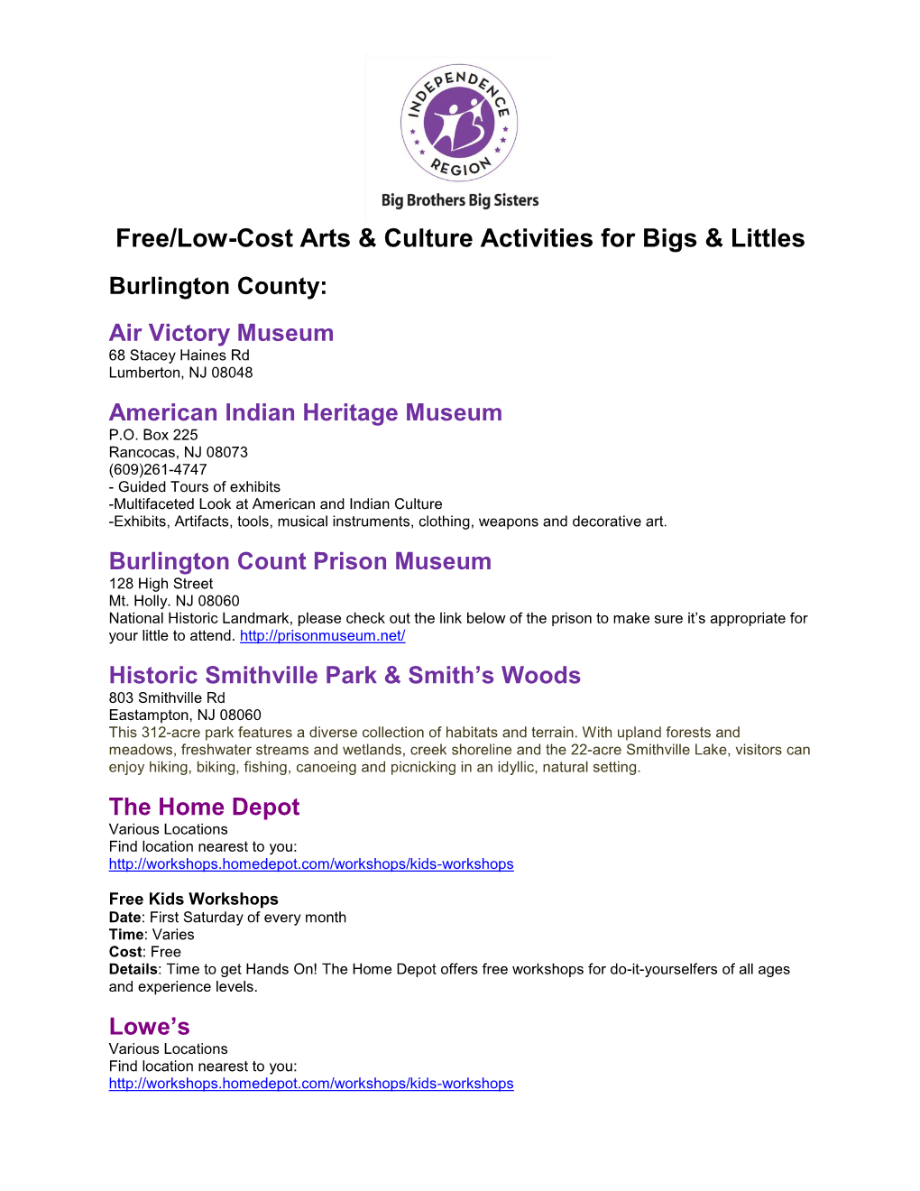 Free & Low-Cost Art & Culture Events