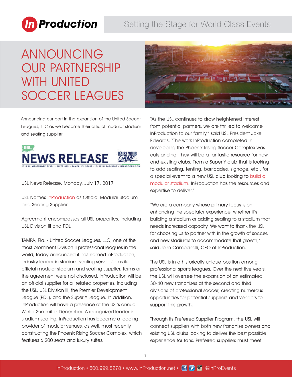 Announcing Our Partnership with United Soccer Leagues