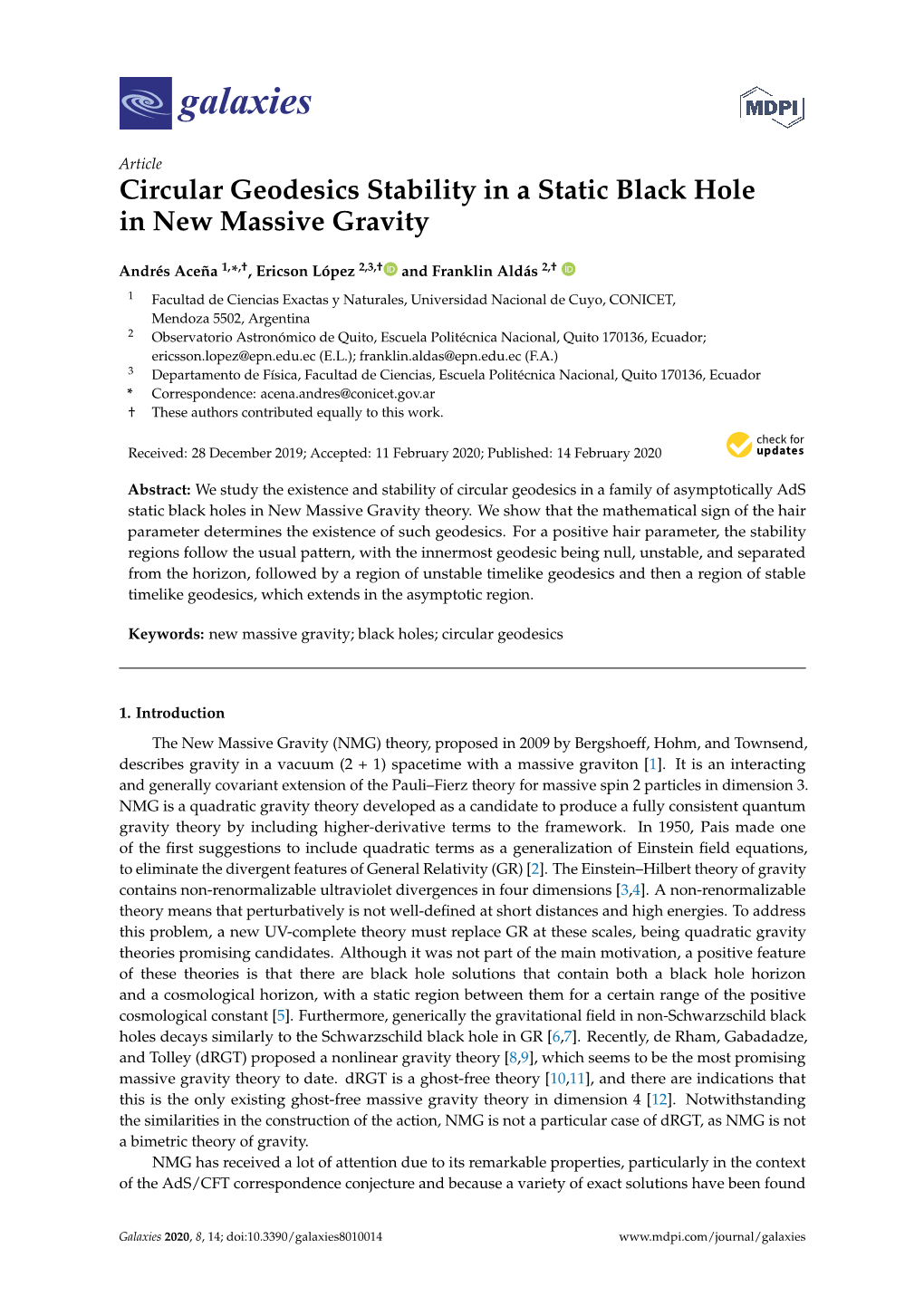 Circular Geodesics Stability in a Static Black Hole in New Massive Gravity