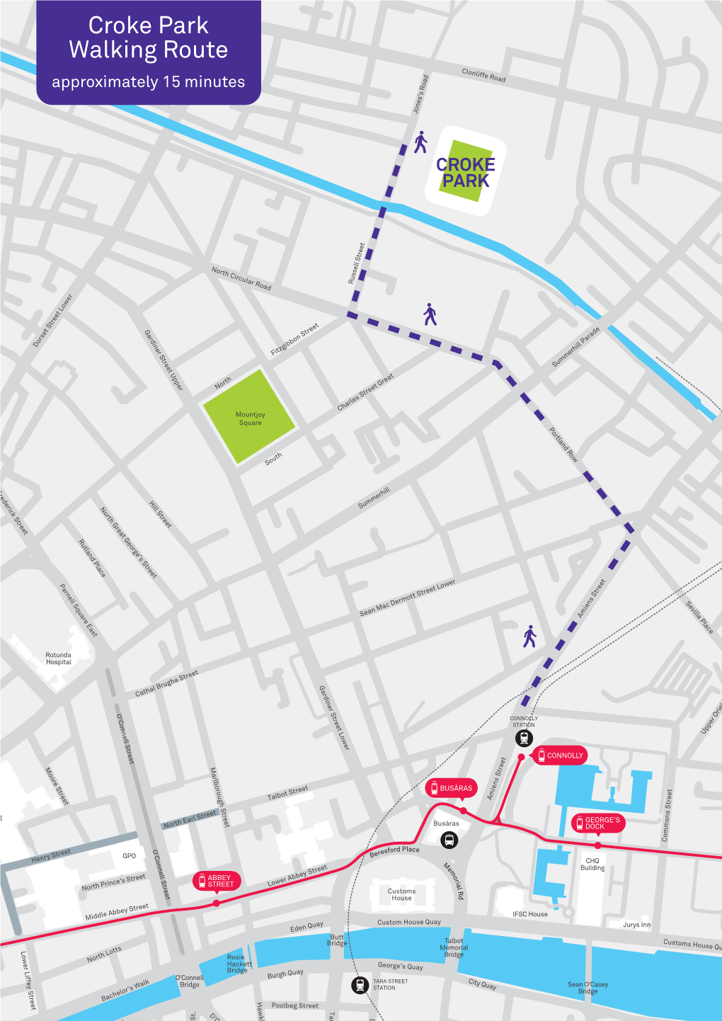 Croke Park Walking Route Clonliffe Road Approximately 15 Minutes