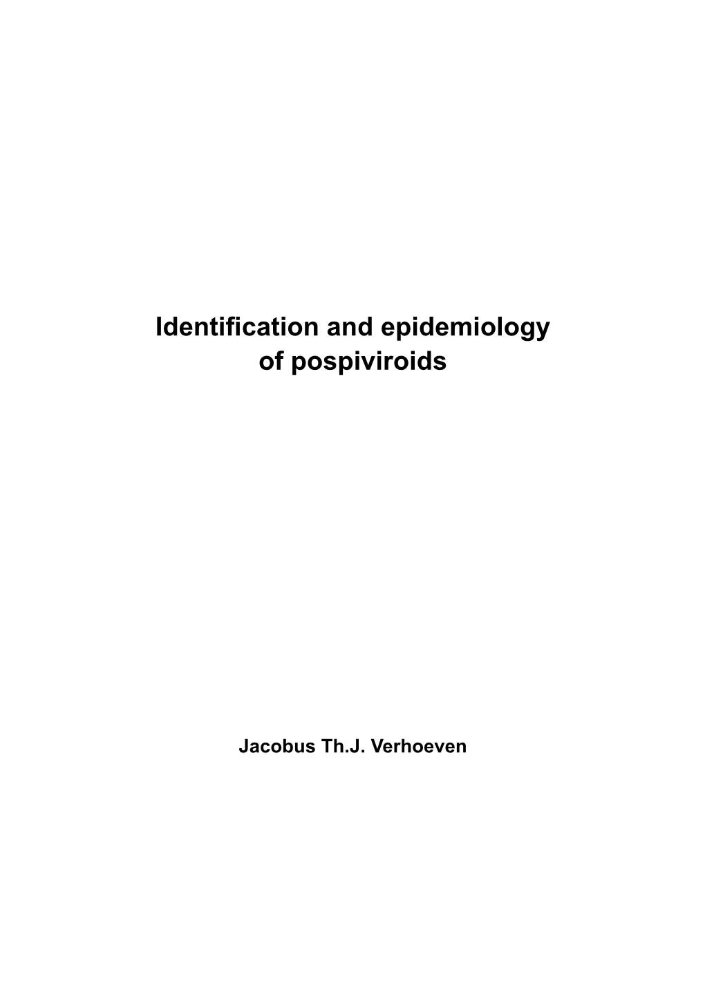 Identification and Epidemiology of Pospiviroids