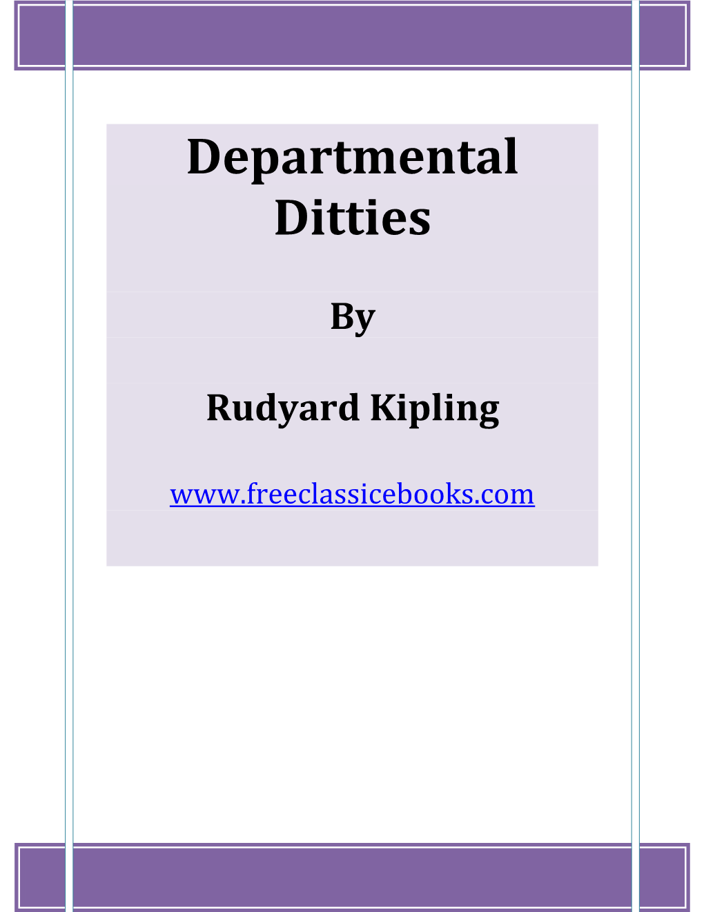 Departmental Ditties