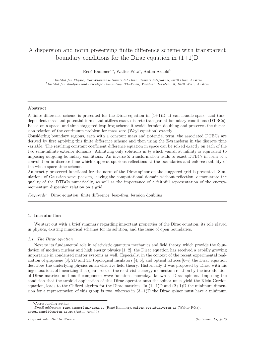 A Dispersion and Norm Preserving Finite Difference Scheme With