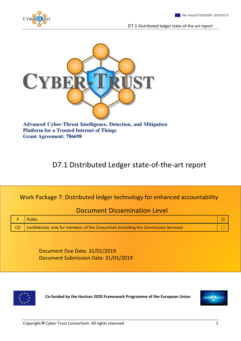 D7.1 Distributed Ledger State-Of-The-Art Report