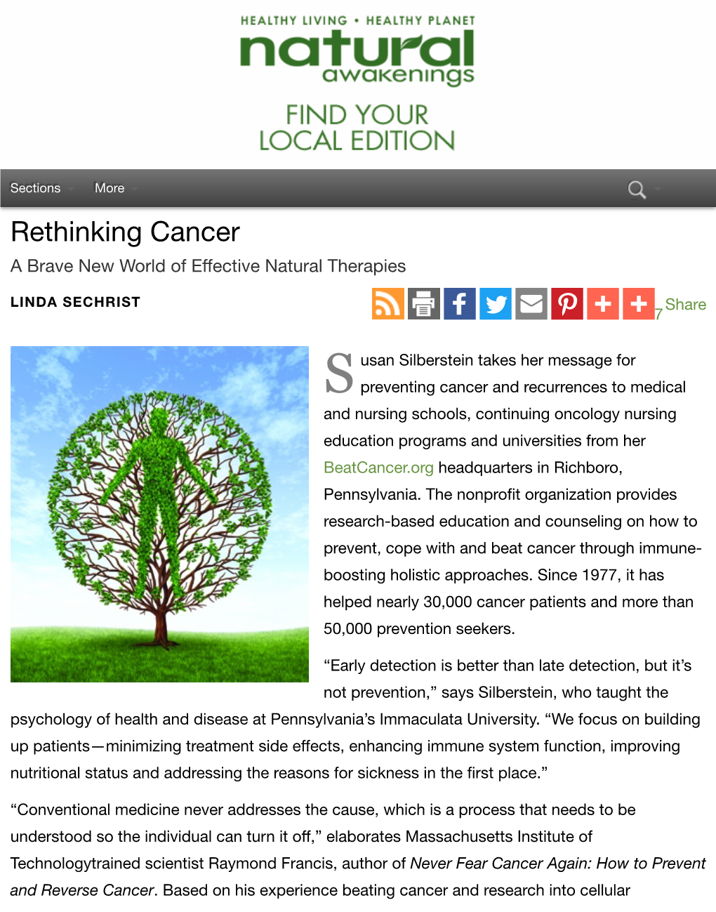 Rethinking Cancer a Brave New World of Eﬀective Natural Therapies