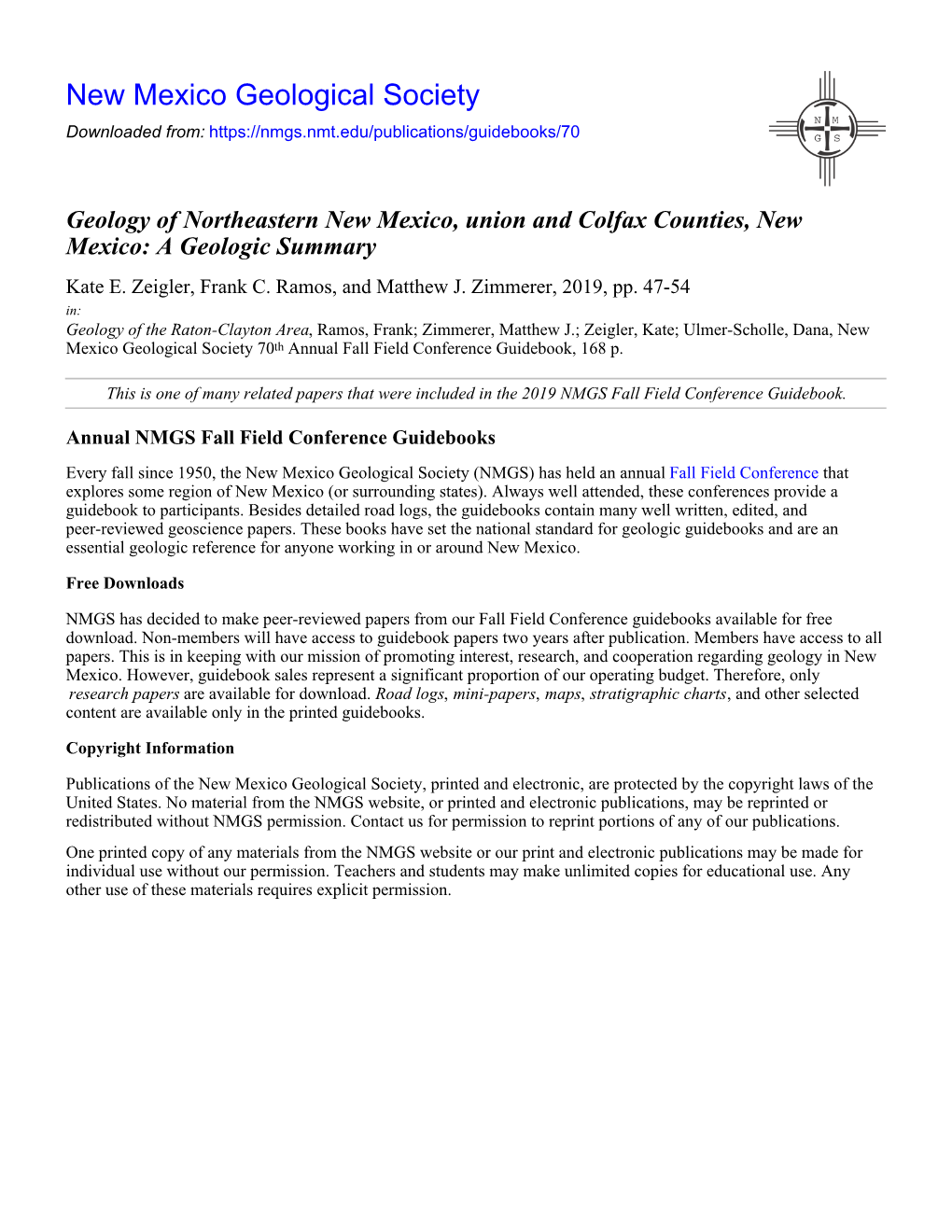 Geology of Northeastern New Mexico, Union and Colfax Counties, New Mexico: a Geologic Summary Kate E