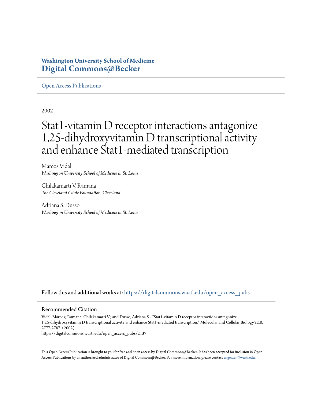 Stat1-Vitamin D Receptor Interactions Antagonize 1,25-Dihydroxyvitamin
