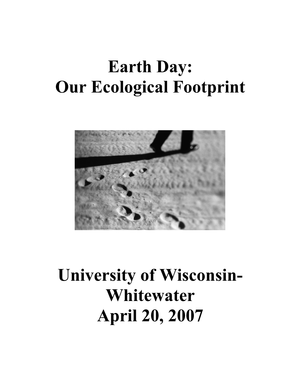 Our Ecological Footprint