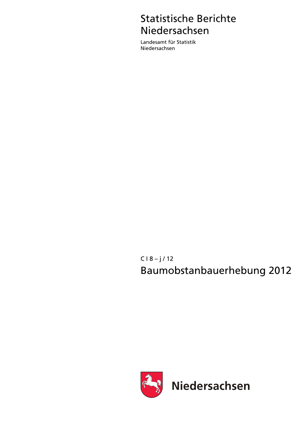 Baumobstanbauerhebung Niedersachsen 2012